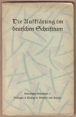 Seller image for Die Aufklrung im deutschen Schrifttum. for sale by Antiquariat Neue Kritik