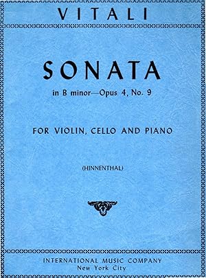 Seller image for Sonata in B Minor, Op. 4, No. 9 - for Violin, Cello, and Piano for sale by Cameron-Wolfe Booksellers