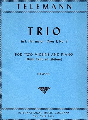 Trio in Eb Major, Op. 1 No. 3 - for Two Violins and Piano, (with Cello ad libitum) - []