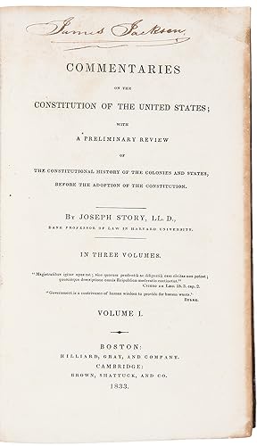 Commentaries on the Constitution of the United States