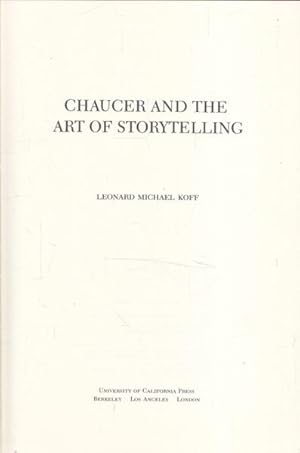 Seller image for Chaucer and the Art of Storytelling for sale by Goulds Book Arcade, Sydney