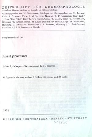 Seller image for Karst processes. Zeitschrift fr Geomorphologie / Supplement ; 26 for sale by books4less (Versandantiquariat Petra Gros GmbH & Co. KG)