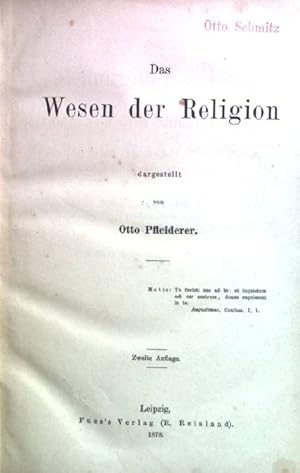 Bild des Verkufers fr Das Wesen der Religion Die Religion, ihr Wesen und ihre Geschichte, Erster Band zum Verkauf von books4less (Versandantiquariat Petra Gros GmbH & Co. KG)