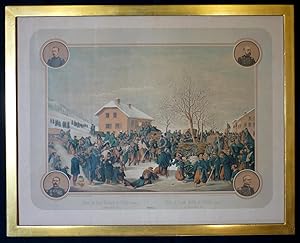 Uebertritt der Armee Bourbaki's bei Verrières (Schweiz) im Monat Februar 1871. Entrée de l'armée ...