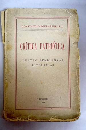 Imagen del vendedor de Crtica patritica a la venta por Alcan Libros