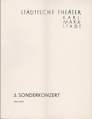 Bild des Verkufers fr Programmheft 3. Sonderkonzert Spielzeit 1962 / 63 zum Verkauf von Programmhefte24 Schauspiel und Musiktheater der letzten 150 Jahre