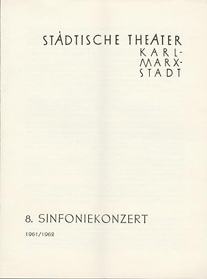 Bild des Verkufers fr Programmheft 8. Sinfoniekonzert Spielzeit 1961 / 62 zum Verkauf von Programmhefte24 Schauspiel und Musiktheater der letzten 150 Jahre