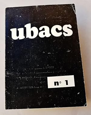 Revue Ubacs N° 1. Le travail de l'écriture.