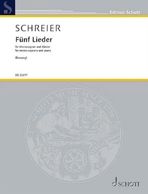 Seller image for 5 Liederfr Mezzosopran und Klavier : Partitur for sale by AHA-BUCH GmbH