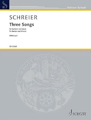 Seller image for 3 Songsfr Bariton und Klavier : Partitur (en) for sale by AHA-BUCH GmbH