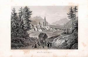 Bild des Verkufers fr Mariazell. Stahlstich-Ansicht. zum Verkauf von Antiquariat Dennis R. Plummer