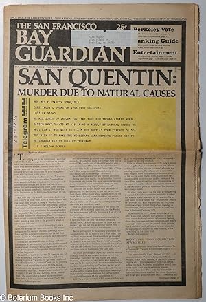 Seller image for The San Francisco Bay Guardian: vol. 7, #12, March 29-April 11, 1973: San Quentin: murder due to natural causes for sale by Bolerium Books Inc.