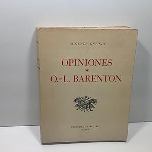 Imagen del vendedor de OPINIONES DE O.-L. BARENTON DETOEUF AUGUSTE 1961 a la venta por LIBRERIA ANTICUARIA SANZ