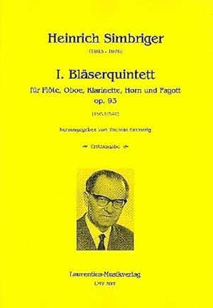 Bild des Verkufers fr Quintett Nr.1 op.93fr Flte, Oboe, Klarinette, Horn und Fagott : Partitur und Stimmen zum Verkauf von AHA-BUCH GmbH