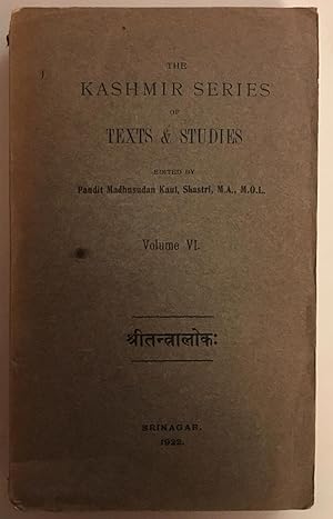 The Tantraloka of Abhinava Gupta Volume 6 [Kashmir series of texts and studies, 29.]