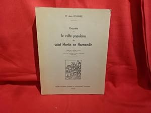 Seller image for Enqute sur le culte populaire de saint Martin en Normandie. for sale by alphabets