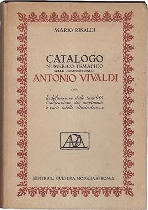 Catalogo numerico tematico delle composizioni di Antonio Vivaldi con la definizione delle tonalit...