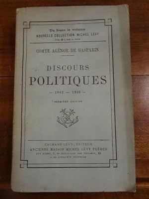 Seller image for Discours Politiques, 1843-1846. for sale by Librairie Lang