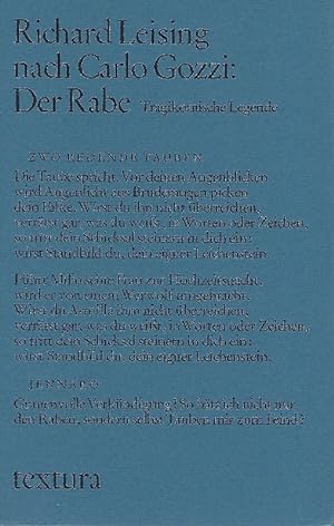 Imagen del vendedor de Der Rabe Tragikomische Legende a la venta por Antiquariat Lcke, Einzelunternehmung