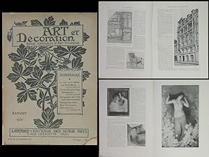 ART ET DECORATION -JANVIER 1900- HENRI MARTIN, CHARLES PLUMET, TONY SELMERSHEIM