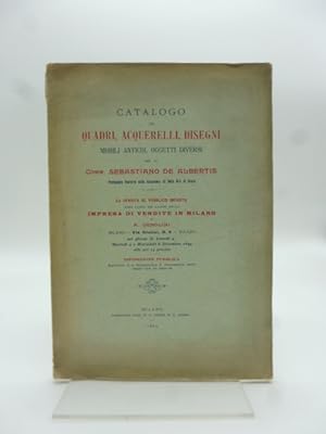 Catalogo dei quadri, acquerelli, disegni, mobili antichiÂ del fu Comm. Sebastiano De Albertis