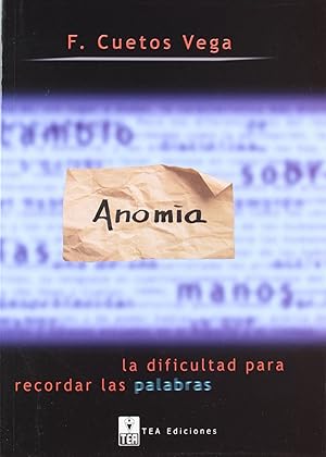 Seller image for Anomia la dificultad para recordar las palabras for sale by Imosver