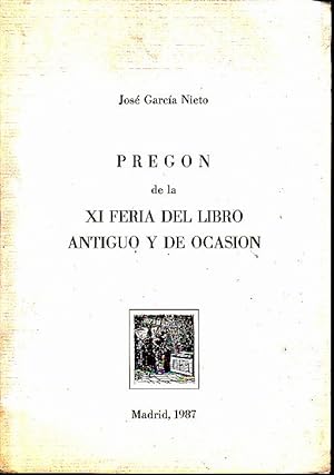 PREGON DE LA XI FERIA DEL LIBRO ANTIGUO Y DE OCASIÓN.