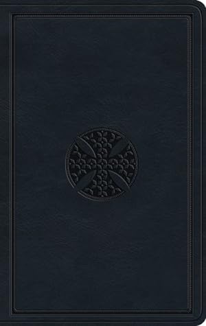 Image du vendeur pour Holy Bible : Esv Large Print Value Thinline Bible, Trutone, Navy, Mosaic Cross Design mis en vente par GreatBookPrices
