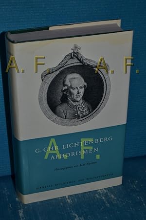 Bild des Verkufers fr Aphorismen. Georg Chr. Lichtenberg. Hrsg. von Max Rychner / Manesse Bibliothek der Weltliteratur zum Verkauf von Antiquarische Fundgrube e.U.