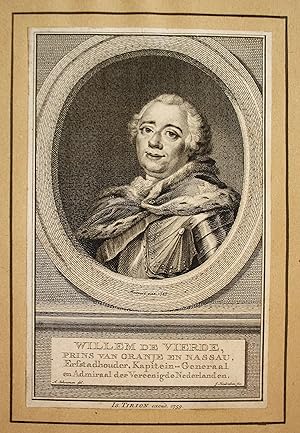Imagen del vendedor de Willem de Vierde" - Wilhelm IV. v. Oranien (1711-1751) Nassau Niederland Portrait a la venta por Antiquariat Steffen Vlkel GmbH