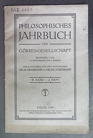 Bild des Verkufers fr Zur Erklrung der Wirklichkeit durch das Reich des Geltenden. Philosophisches Jahrbuch der Grres-Gesellschaft: 52. Band, 2. Heft. zum Verkauf von books4less (Versandantiquariat Petra Gros GmbH & Co. KG)