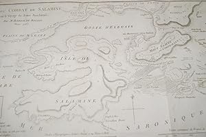 Immagine del venditore per CARTE COMBAT SALAMINE PERSE GRECE 1790 BARBIE DU BOCAGE OLD MAP R3047 venduto da Librairie RAIMOND