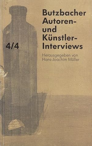 Seller image for Butzbacher Autoren- und Knstler-Interviews 4/4. Hessische Beitrge zur deutschen Literatur. Gesellschaft Hessischer Literaturfreunde for sale by Antiquariat Puderbach