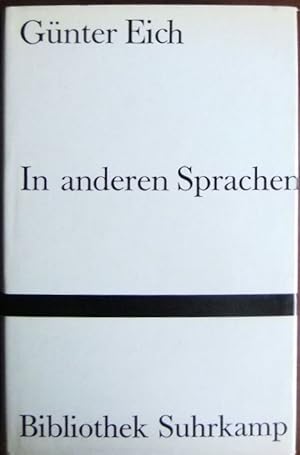 In anderen Sprachen : 4 Hörspiele. Bibliothek Suhrkamp ; Bd. 135