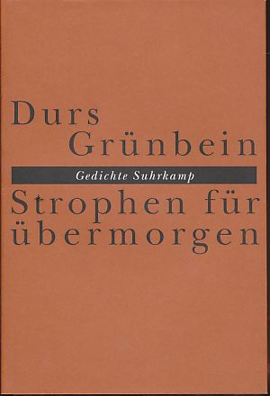 Bild des Verk�ufers f�r Strophen f�r �bermorgen. Gedichte. zum Verkauf von Fundus-Online GbR Borkert Schwarz Zerfa�