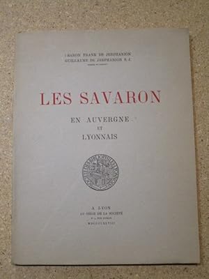 Imagen del vendedor de Les Savaron en Auvergne et Lyonnais. a la venta por Librairie Diogne SARL