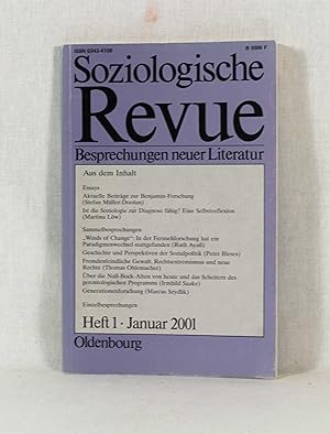 Immagine del venditore per Soziologische Revue - Besprechungen neuer Literatur, Januar 2001 (Heft 1 des 24. Jahrgangs). venduto da Versandantiquariat Waffel-Schrder