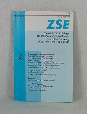 Image du vendeur pour ZSE - Zeitschrift fr Soziologie der Erziehung und Sozialisation. / Journal for Sociology of Education and Socialization, 22. Jahrgang / Heft 2 / 2002: SelbstSozialisation in der Diskussion. mis en vente par Versandantiquariat Waffel-Schrder