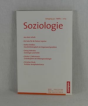 Seller image for Soziologie - Forum der Deutschen Gesellschaft fr Soziologie, Heft 2 / 2013 (Jg. 42). for sale by Versandantiquariat Waffel-Schrder