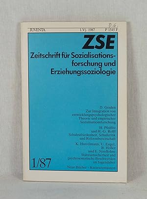 Immagine del venditore per Zeitschrift fr Sozialisationsforschung und Erziehungssoziologie (ZSE), 7. Jahrgang / Heft 1 / 1987. venduto da Versandantiquariat Waffel-Schrder