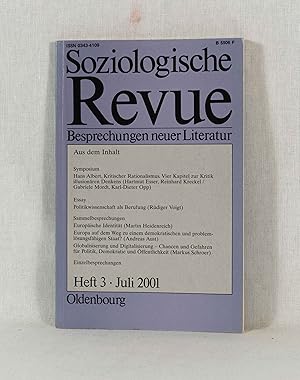 Bild des Verkufers fr Soziologische Revue - Besprechungen neuer Literatur, Juli 2001 (Heft 3 des 24. Jahrgangs). zum Verkauf von Versandantiquariat Waffel-Schrder