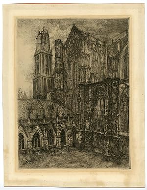Willem VAN LEUSDEN Untitled, view of the Dom church and tower