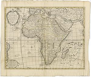 AFRICA-CONTINENT 'Carte d'Afrique ' After DE L'ISLE-COVENS-MORTIER, c.1742