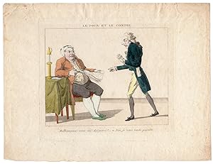 The Pros and Cons, French Revolution satire MOITEY, 18th c.