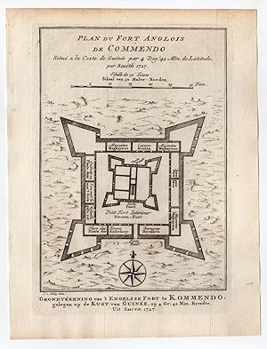 AFRICA-GUINEE-ENGLISH FORTRESS-COMMENDO 'Plan du fort Anglois de Commendo' Jacobus SCHLEY after P...