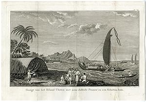 Pl. XI-Ulietea-canoe-Society Islands-Polynesia J.S. KLAUBER after COOK, 1795