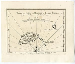 MADEIRA-PORTO SANTO-FUNCHAL Jakob VAN DER SCHLEY after PREVOST-BELLIN, 1747