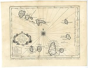CAPE VERDE ISLANDS Jakob VAN DER SCHLEY after PREVOST-BELLIN, 1747