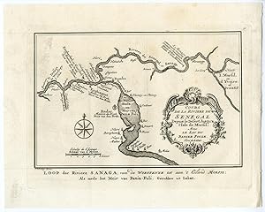 RIVER-COURSE-SENEGAL-MAURITANIA Jakob VAN DER SCHLEY after PREVOST-BELLIN, 1747