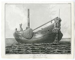 Antique Print-DUTCH YACHT-BOAT-SHIP-BARLOW after VAN DE VELDE-1802